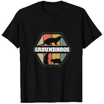Discover Groundhogs Silhouette Retro Vintage Groundhog Day T Shirts