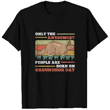 Discover Awesomest People Groundhog Day Retro Vintage T Shirts