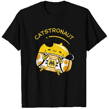 Discover Cat Astronaut Meow Cute Fruit Yellow Butter Kitty T Shirts
