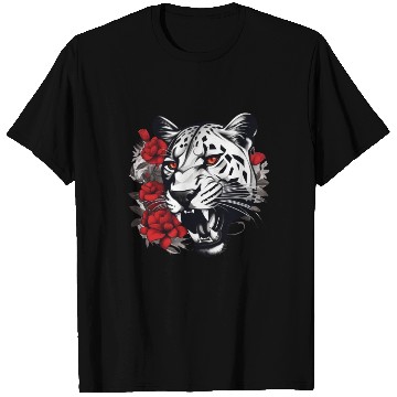 Discover Dynamic Panther Embraces Kindness in Floral Glory T Shirts