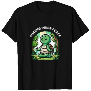 Discover Finding Inner Peace: Turtle Meditation Journey T Shirts