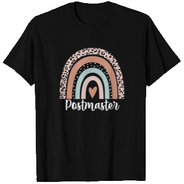 Discover Postmaster Rainbow Leopard Funny Postmaster T Shirts