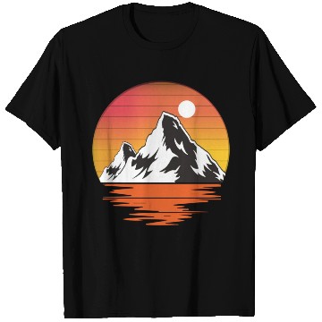 Discover Retro Vintage Sunset Mountains Nature T Shirts
