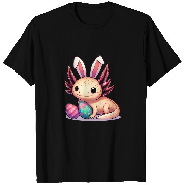 Discover Happy Easter with axolotl and bunny ears T Shirts