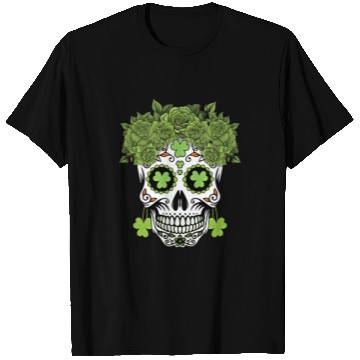 Discover St Patrick's Day Dia De Los Muertos Shamrock T Shirts