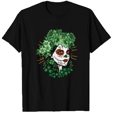 Discover St Patrick's Day Dia De Los Muertos La Catrina T Shirts