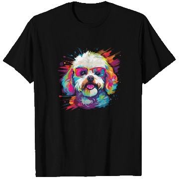 Discover Watercolor Colorful Bichon Frise T Shirts