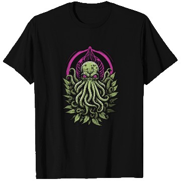Discover Colorful Cthulhu T Shirts with Marijuana Leaves