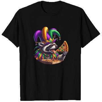 Discover Mardi Gras raccoon with fool's hat T Shirts
