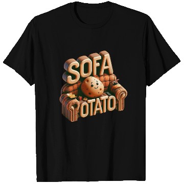 Discover Couch Potato Humor 3D Illustration T Shirts
