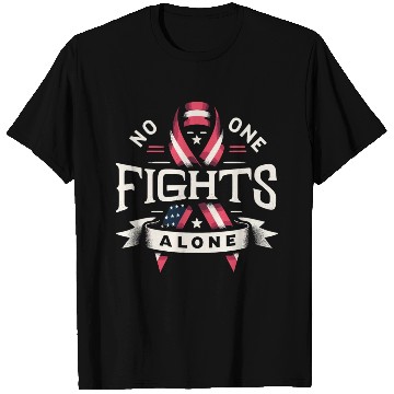 Discover No One Fights Alone US Family Veteran Awareness T Shirts