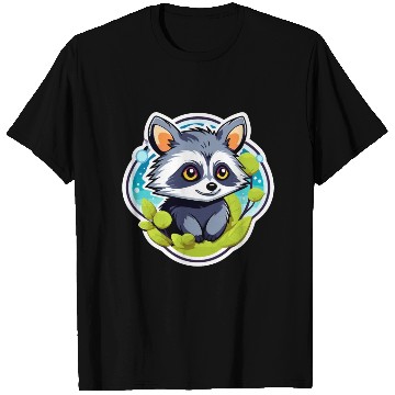Discover Raccoon Illustration T Shirts