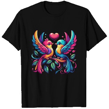 Discover Whimsical Love Birds T Shirts