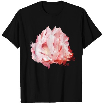 Discover bright pink rose quartz crystal motif T Shirts