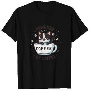 Discover CAT - POWERED BY COFFEE T Shirts