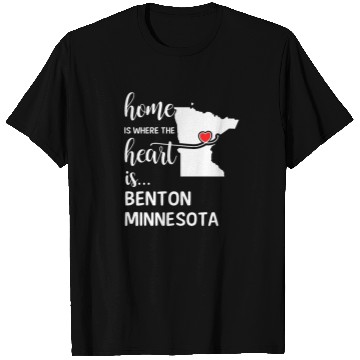 Discover Benton County Minnesota Is Where My Heart Is Gift T Shirts
