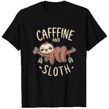 Discover CAFFEINE SLOTH T Shirts