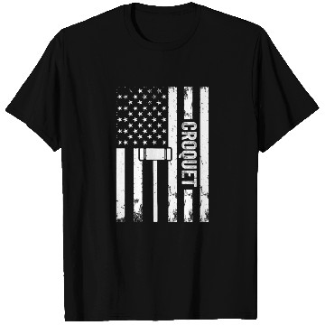 Discover Croquet Player Croquet US Flag Croquet T Shirts