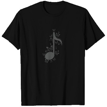 Discover Music Note with Butterflies Music T Shirts