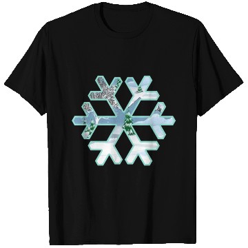 Discover Teal Snowflake T Shirts
