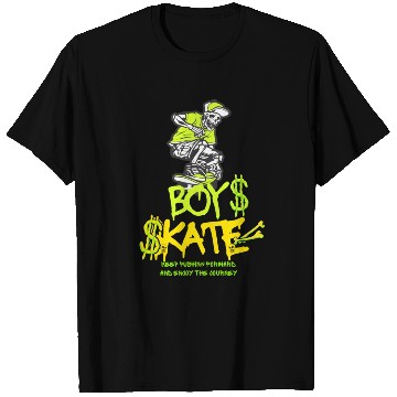Discover Skate Skeleton Boy Graphic T Shirts