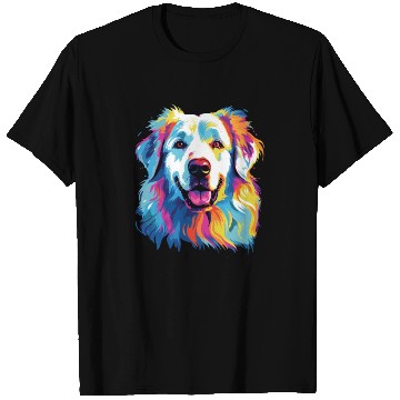 Discover Watercolor Colorful Great Pyrenees T Shirts