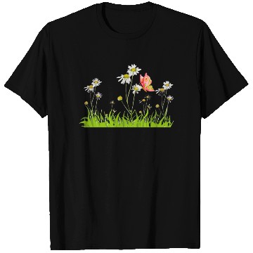 Discover Wild flowers with butterfly T Shirts