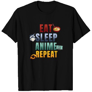 Discover Eat Sleep Anime Repeat Cute Manga Animes T Shirts