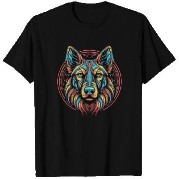 Discover German Shepherd Funny Dog Street Art Comic Pet T Shirts
