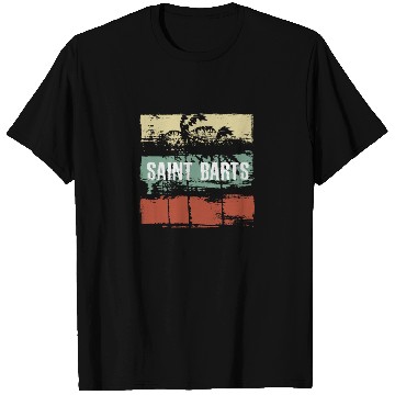 Discover Saint Barts Artistic Vacation Souvenir Abstract T Shirts