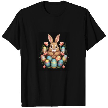 Discover Easter Bunny Rabbit Colorful Eggs Easter Egg Hunt T Shirts
