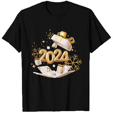 Discover Gold Foil Balloons numbers 2024 T Shirts
