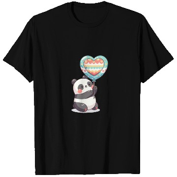 Discover Sweet panda with balloon T Shirts