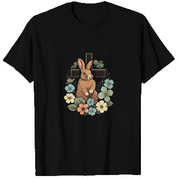 Discover Christian Easter Day Cross Easter Bunny Rabbit T Shirts
