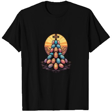 Discover Christian Easter Day Cross Easter Egg Hunt T Shirts