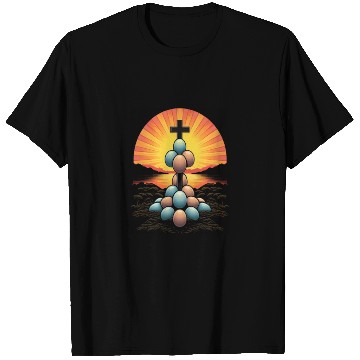 Discover Christian Easter Day Cross Easter Egg Hunt T Shirts