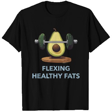 Discover Flexing Healthy Fats Avocado Gym T Shirts