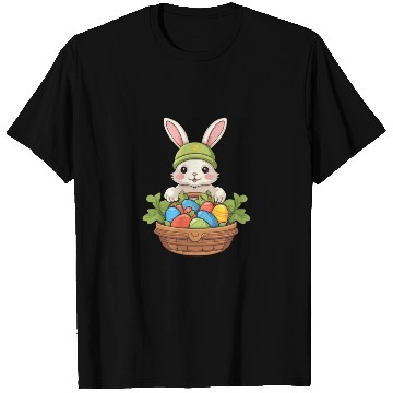 Discover Easter Bunny Rabbit Easter Day Egg Basket T Shirts