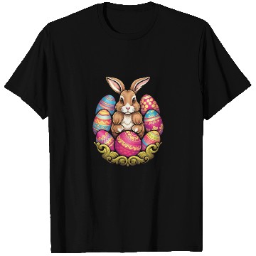 Discover Easter Bunny Rabbit Colorful Eggs Easter Egg Hunt T Shirts