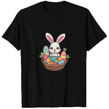 Discover Easter Bunny Rabbit Easter Day Egg Basket T Shirts