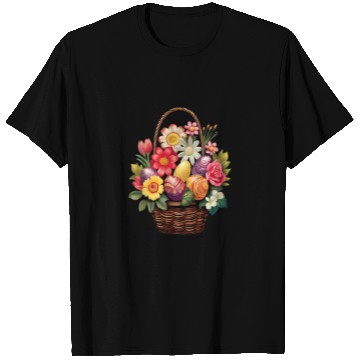 Discover Easter Day Easter Egg Basket Spring Flowers T Shirts