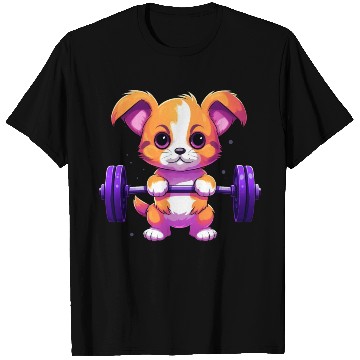 Discover Cute Puppy Lifting Gym & Fitness T Shirts