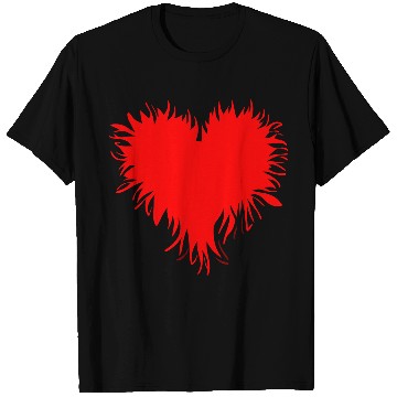 Discover Angry Fiery Heart Vector 2 Colors T Shirts