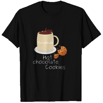 Discover Drink Hot chocolate cookies Yardside font logo T Shirts