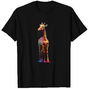 Discover Rainbow Colored Giraffe T Shirts