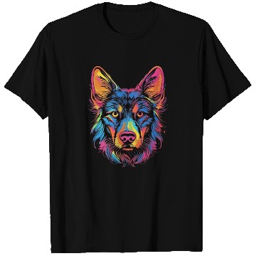 Discover German Shepherd Funny Dog Street Art Comic Pet T Shirts