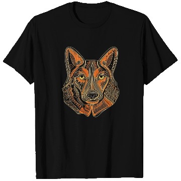 Discover German Shepherd Funny Dog Street Art Comic Pet T Shirts