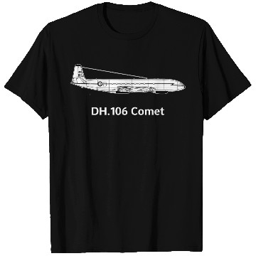 Discover DH 106 Havilland Comet Aircraft line T Shirts