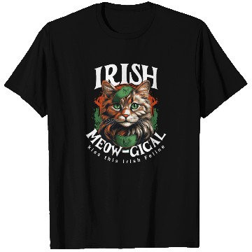 Discover IRISH MEOW-GICAL CAT Feline Kitty Design T Shirts
