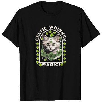 Discover CELTIC WHISKER MAGIC Feline Kitty Design T Shirts
